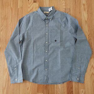 NWT Mens Hollister Casual Dress Shirt Classic Button Down Vintage Y2K Slim Fit